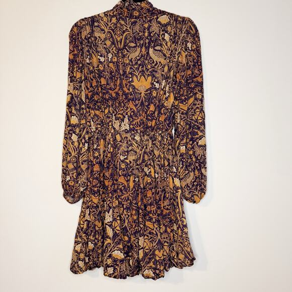 Ulla Johnson Wilhemina Printed Long Sleeve Mini Dress Small - Picture 7 of 13